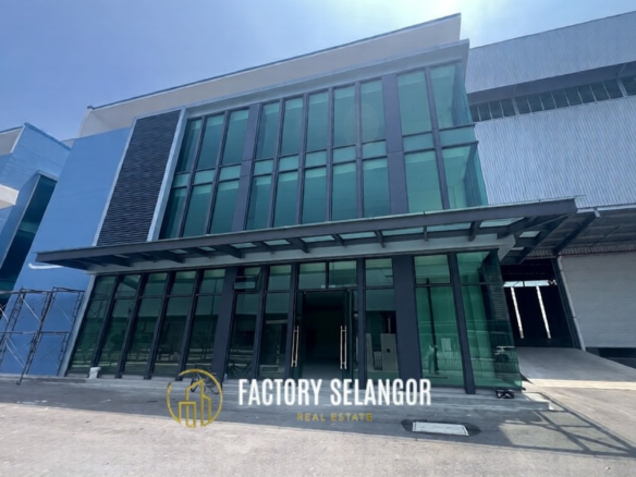 north port modern semi d factory for rent perdana industrial park 60ft ceiling prime logistics hub 9